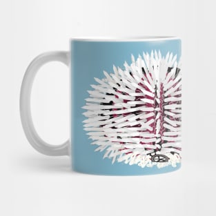 White and red sea urchin animal Mug